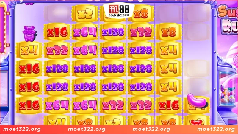 Trải Nghiệm Vòng Quay Hũ Sugar Rush M88 Chủ Đề Cực Thú Vị 3 Khám phá luật quay hũ trong Sugar Rush