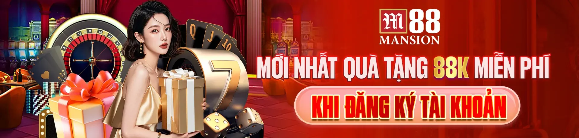 M88 2 Banner mới nhất quà tặng 88k miễn phí khi đăng ký tài khoản