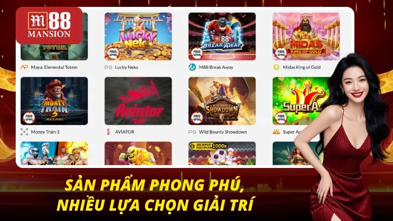 M88 44 Kho trò chơi và dịch vụ đa dạng, phong phú cho người chơi
